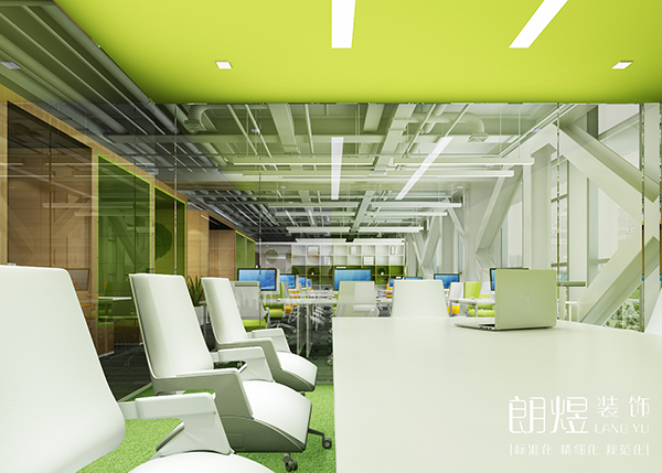 信息科技公司办公室装修效果图