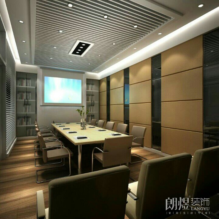 汇丰达办公室装修会议室效果图