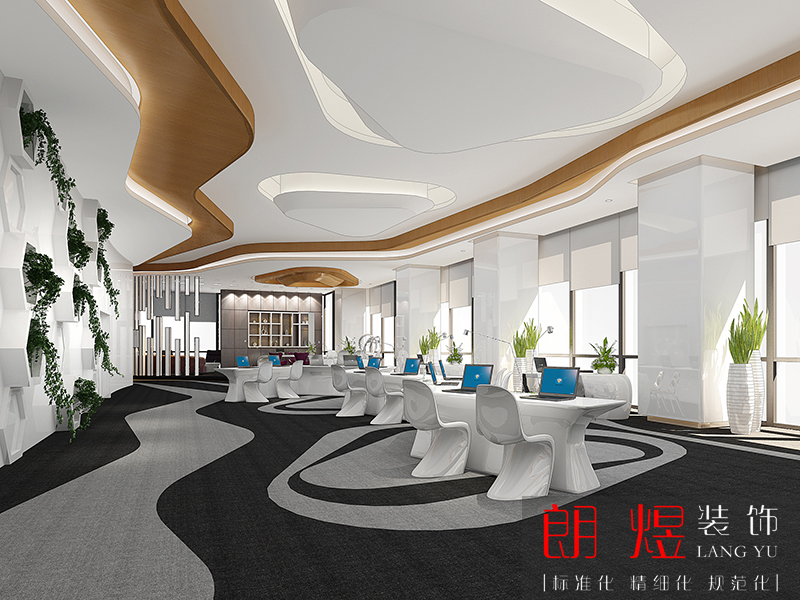 科技风办公室装修效果