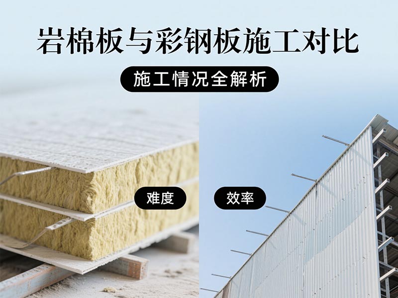 岩棉板和彩钢板施工对比